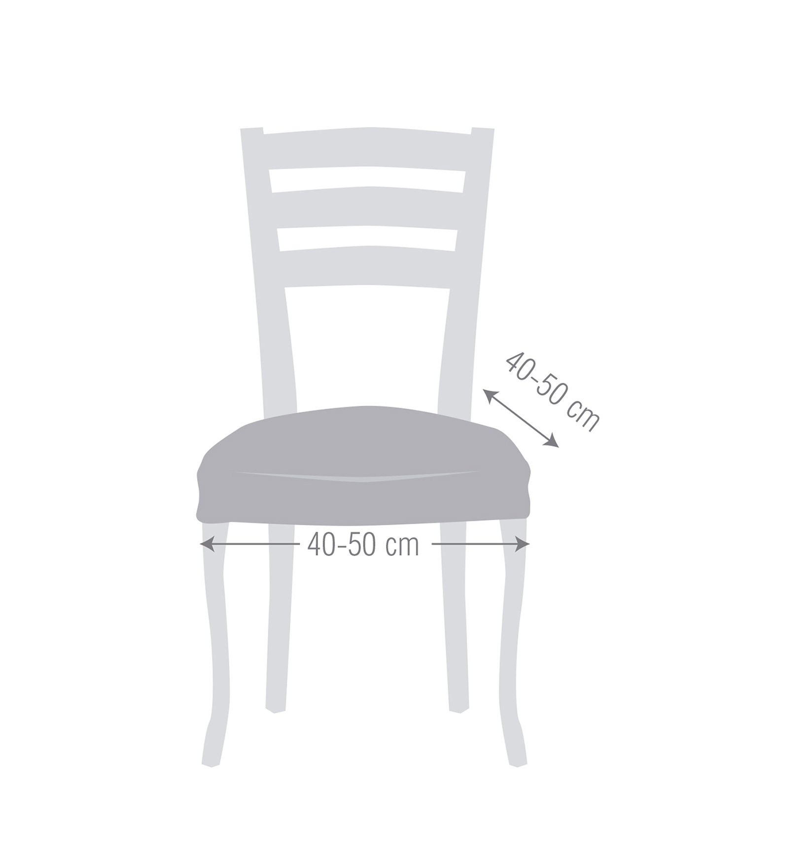 Medidas funda de silla sin respaldo